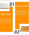 Diagram showing top cover and inner cover of the Five Layer Langstroth Beehive Starter Kit Dipped In 100 Percent Beeswax Coated Hive
