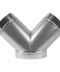 8 Inch To 6 Inch Y Shape Duct Splitter With Two 45 Degree Branches Galvanized Steel 3 Way Dust Collection Fitting For Exhaust Fans And Dryer Vents