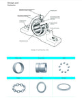 Pillow block bearing unit UCP205-16 cross-section diagram with outer ring, inner ring, balls, cage, and seal.