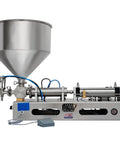 Bulletproof Pneumatic Bottle Filler Machine Slick Stainless Steel Liquid Paste Dispenser With Foot Switch Control No Sweat Quantitative Filling System For Oils Lotions And Creams Up To Two Thousand Six Hundred Milliliters - stainless steel construction and large funnel.