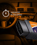 Wireless OBD2 Scanner With WiFi Car Code Reader Clears Check Engine Light And Diagnoses Over 3000 Codes in car interior view