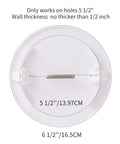 Round White Plastic Access Panels Feature Secure Spring Clips For A Snappy Diy Install Measuring Six Point Five Inches Across