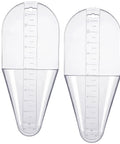 Two Pack Crappie Fish Measurers With 12 Inch Capacity Quick And Easy Length Checker Boards for Crappie Fishing, clear plastic
