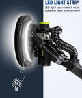 Powerful 7.2 Amp Drywall Sander With Vacuum Dust Collection LED Light 6 Speed Digital Display LED strip detail