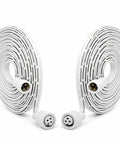 Two Pack 13 Foot IP68 Waterproof 3 Pin Extension Cables For Smart Outdoor String Lights coiled for outdoor use.