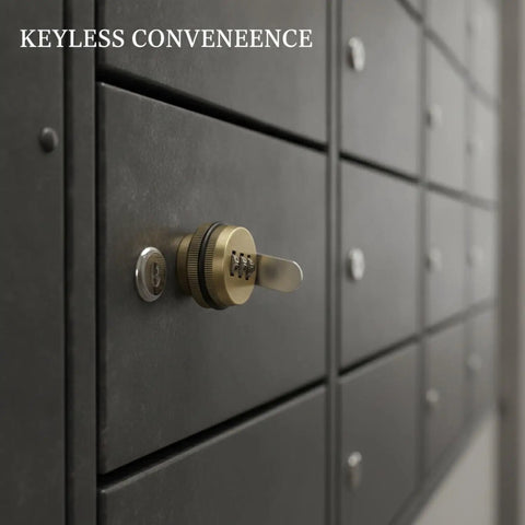 Mechanical Combination Cam Lock Keyless Cabinet Lock For File Cabinets And Storage Lockers With Personal Code in use