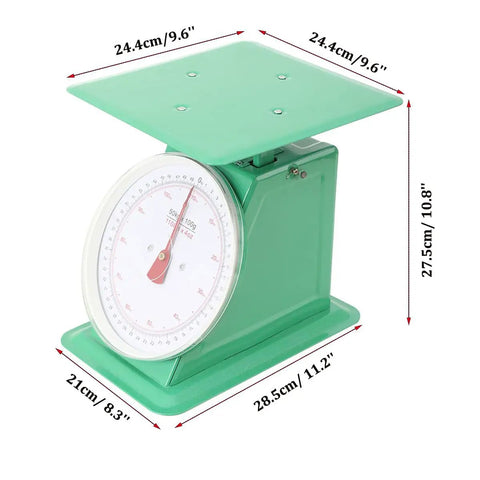 Heavy Duty Portion Control Mechanical Kitchen And Food Scale With Stainless Steel Platform 110 Lbs Capacity Industrial Dial Scale