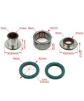 Rad Rear Shock Lower Needle Roller Bearing Oil Seal Kit Fits Kawasaki KX250F KX450F KLX450R Motocross Suspension 920461151 420360022 920461192, 3mm seal, 24.9mm bearing