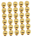 Gold bag feet rivets, round domed studs for handbags; front view