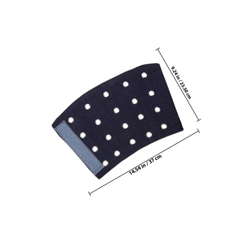 Heavy Duty Cut Resistant Wrist Sleeves For Quick Slip On Forearm Guard, dark blue mesh, dimensions 14.54x9.24 inches.