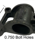 Heavy Duty Four Pack Polyurethane Leaf Spring Housing And Bushing Kit With U Bolts For Peterbilt Air Suspension, side view of component with dimensions.