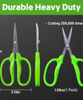 Pro Grade Garden Snips 6 Inch Pruning Shears With Non Stick Coated Steel Blades Curved For Precision Trimming In Tight Spaces