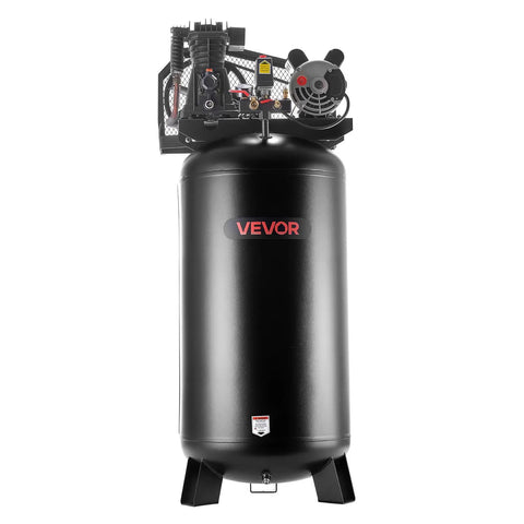 VEVOR 60 Gallon Air Compressor 3.7HP Belt Driven Oil Lubricated Tank 155PSI Max Pressure 8 SCFM Heavy Duty Industrial Grade Powerful Pump For Workshops And Auto Repair Shops No Plug Required Great Deal