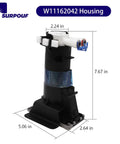 Refrigerator Filter Housing Replacement For Whirlpool Kenmore And Maytag This Compatible W10899414 Part Replaces 4815993 AP6284618 PS12347902 EAP12347902 And Works With W11162042 Models No Fuss Easy Install Leak Free Fit Durable Plastic Construction, 7.67 in tall