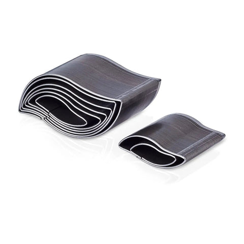 Leaf Shape Leather Punch Set With 8 Size Die Cutters for DIY Leather Craft, Hollow Hole Puncher, carbon steel blades, side view