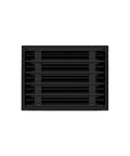 12x10 Modern AC Vent Cover Decorative White Air Vent With Standard Linear Slot Diffuser Register Grille Front View