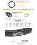 Heavy-Duty Rubber V Belt Type A Drive For Conveyor Systems And Power Transmission, Pro-Grade Belt Strap, Length From 1525 Mm To 2337 Mm, Main Size 2200 Mm, Durable Belt For Machinery, Farm, And Workshop Use. Size guide for B 2337 Li belt measurement