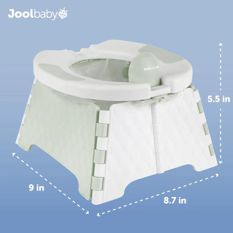 Tot Tested Foldable Potty Training Chair With Carry Case And Thirty Disposable Liners Rock Solid Build For Weekend Getaways State Parks And Car Camping Easy Way To Train Your Kid On The Go In Sage