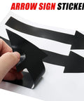 15 Pack Arrow Stickers Black 8x2 Inch Self-Adhesive PVC Decals Waterproof and Tear-Resistant for Directional Signs Great for Indoor Outdoor Use No-Fuss Heavy-Duty Adhesion Residue-Free Removal, black arrow sticker sheet