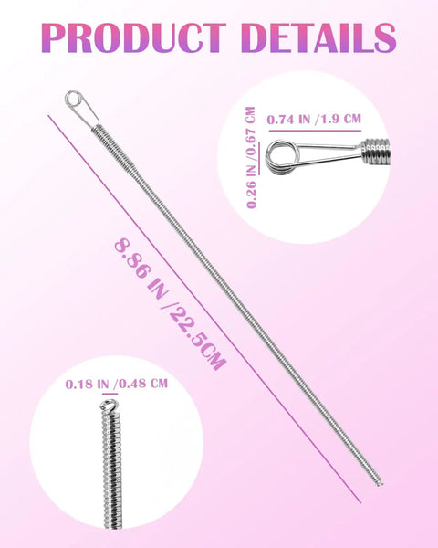 4 Pack Spring Drawstring Threader Kit A Flexible Elastic Rope Threader Tool For Quick No Fuss DIY String Replacement In Hoodies