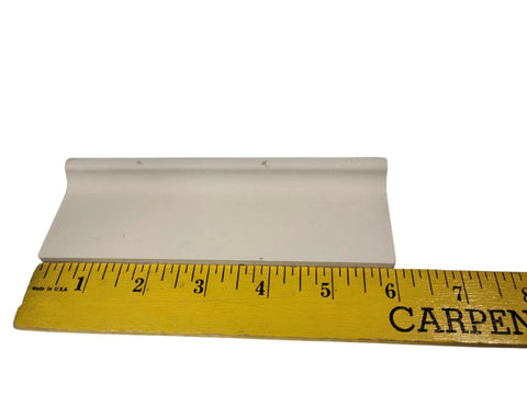 Black 2x6 Inch Ceramic Tile Bullnose Mud Cap Trim Edge Subway Style Dope Gloss Finish 5 Piece Set with measuring tape