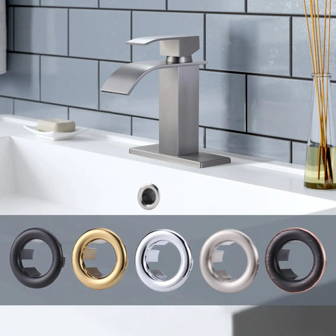 Six Pack Brushed Nickel Sink Overflow Ring Covers For 22mm Hole Drains Universal Bathroom And Kitchen Basin Trim Cap Inserts Durable Overflow Covers Easy Install For Sinks
