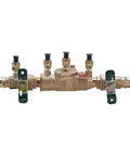 1 Inch Double Check Valve Assembly Press Connect Copper Silicon Alloy 007 Series backflow valve with multiple ports for plumbing.