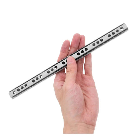 Stainless Steel Cabinet Drawer Slide Rail Kit, Side Mount Ball Bearing Rails For Smooth Silent Drawer Operation in hand view