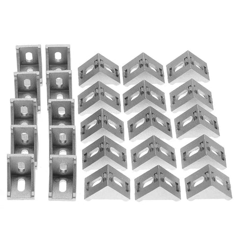 25-piece 4040 Aluminum Corner Brackets Set Beefy Rock Solid L Shape Right Angle Braces Fasteners for Furniture projects