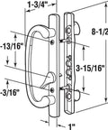 Swap Out Your Old Sliding Patio Door Handles Super Fast With This Mortise Style Brass Non Keyed Set With Dimensions