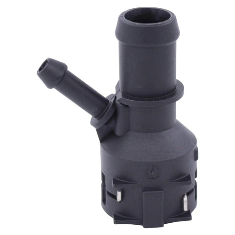 Engine Coolant Heater Hose Connector Kit For Volkswagen And Audi 2005 2016 Fitment Jetta GTI Passat CC Eos Tiguan Golf Beetle A3 TT Q3 Quattro Radiator Water Pipe Connector Replacement 2 Pack image of black hose connector
