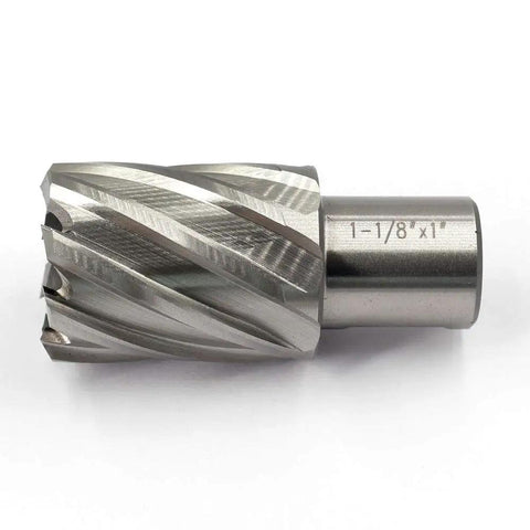 Heavy Duty Annular Cutter 3/4 Inch Weldon Shank 1 1/8 Inch Cutting Diameter heat resistant high speed steel drill bit