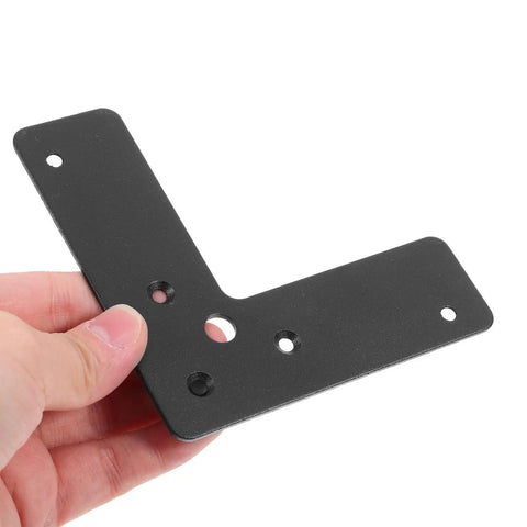 Stainless Steel Corner Brackets 4 Pack L Shaped Built Tough 100x100mm 2mm Thick Wear Resistant Black Shelf Braces