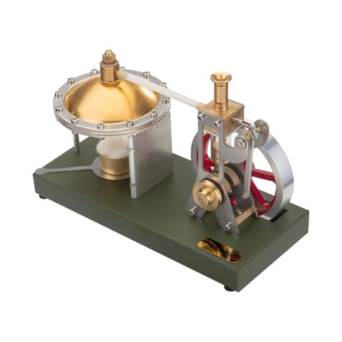 Hands On Steam Engine Kit That Actually Works Retro Vertical Model With Spherical Boiler Support Diy Stem Project For Adults Classic Metal Build Educational And Fun, metal engine on base
