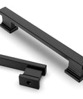 Matte Black 5 Inch Cabinet Handles 15 Pack Kitchen Cupboard Drawer Pulls Hardware Durable Aluminum Alloy Easy Install
