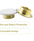 Top Shelf Fire Sprinkler Cover Plates With Sleek Concealed Trim Ring And Corrosion Resistant Body For Home And Office Ceiling Systems Upgrading Your Place Gets Crisp And Clean, white trim cover with gold edging.