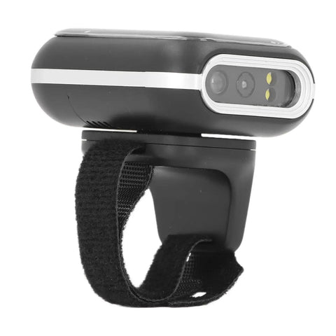Side view of Finger Worn 2D Wireless Barcode Scanner Hands Free Reader for iOS With 500mAh Battery and 120000 Code Storage.