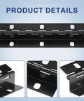 Mailbox Door Hinge Replacement With Size 6 Screw Holes, Heavy Duty Steel, Rust Resistant Matte Finish, weatherproof