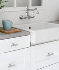 Stainless Steel Cabinet Knobs 30 Pack Brushed Nickel Hardware For Kitchen Cabinets And Dressers, 2 Inch Drawer Pulls, Single Hole, Flat Smooth Face, Built Tough Yet Sleek And Budget Friendly on white dresser drawers