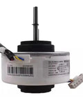 310V 27W Brushless DC Fan Motor Replacement for Air Conditioning Units, showing side view with labels and wires
