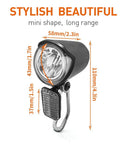 Bright LED Electric Bike Headlight For All Electric Bikes Waterproof Front Light 24V 36V 48V 60V Plug Compatible