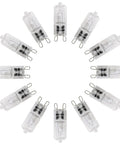 Circle arrangement of G9 120V 40W Xenon Light Bulb Warm White 2700K Dimmable 2 Pin JC T4 Base for Microwave Ovens 12 Pack