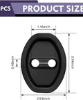 Top Tier Silicone Door Lock Dampers For Gmc Sierra 1500 2500 3500 SLT AT4 Denali 2019 2026 4 Pack Kit size dimensions diagram.