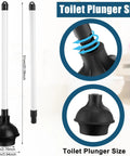 Tough As Nails 8 Pack Toilet Plungers Bulk Set Double Thrust Rubber Force Cup with long handle and dual sizes shown.