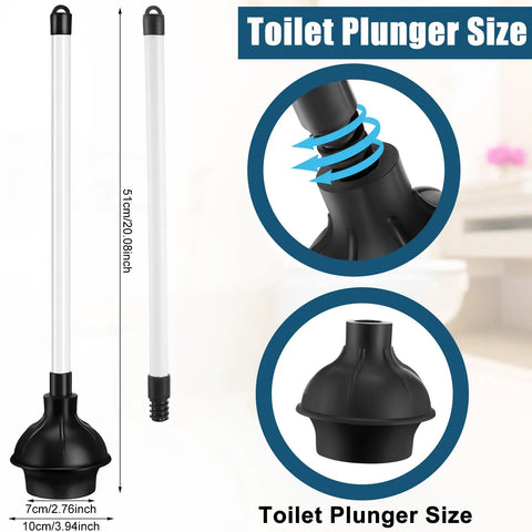 Tough As Nails 8 Pack Toilet Plungers Bulk Set Double Thrust Rubber Force Cup with long handle and dual sizes shown.