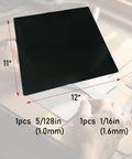 Neoprene Rubber Sheet For Gaskets And Weather Stripping Pipe Sealing Pads And Buffers DIY Crafts Floor And Surface Protection Oil And Water Resistant Gasket Material Flexible Durable Sheet, 12x11 in, 1.0mm