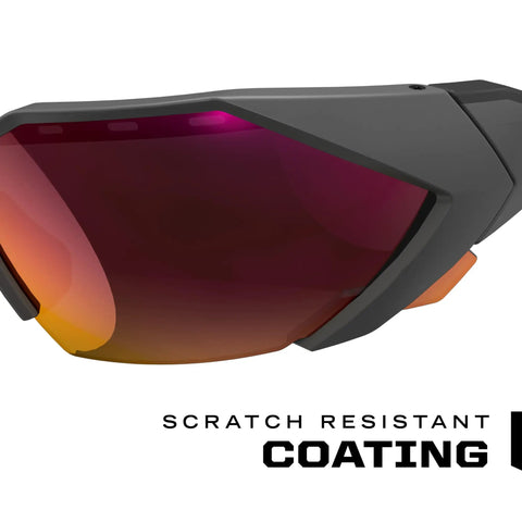 Vision Type E Safety Glasses With Fire Mirror Lens For The Jobsite, Anti Fog And Scratch Resistant, Black Half Frame Protective Eyewear