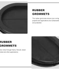 4 Pack Black Rubber Grommets Hole Plug Kit For Wire Protection And Dustproof Sealing Easily Cuttable Oval Wire Gasket For Through Frame Or Sheet Metal Weatherproof Cable Grommet Set, oval black rubber