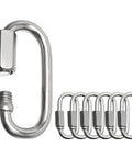 Stainless Steel Quick Links Set For Versatile Use 304 Stainless Chain Links Heavy Duty Quick Links For Connecting Hammock Swing Shade Sail Gym And Hiking Includes 5/16 Inch And 1/4 Inch Quick Links Set Of 6
