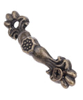 Bronze Vintage Drawer Pulls Set Of 10 Pcs Antique Floral Handle with Screws, small mini size for gift boxes and craft chests
